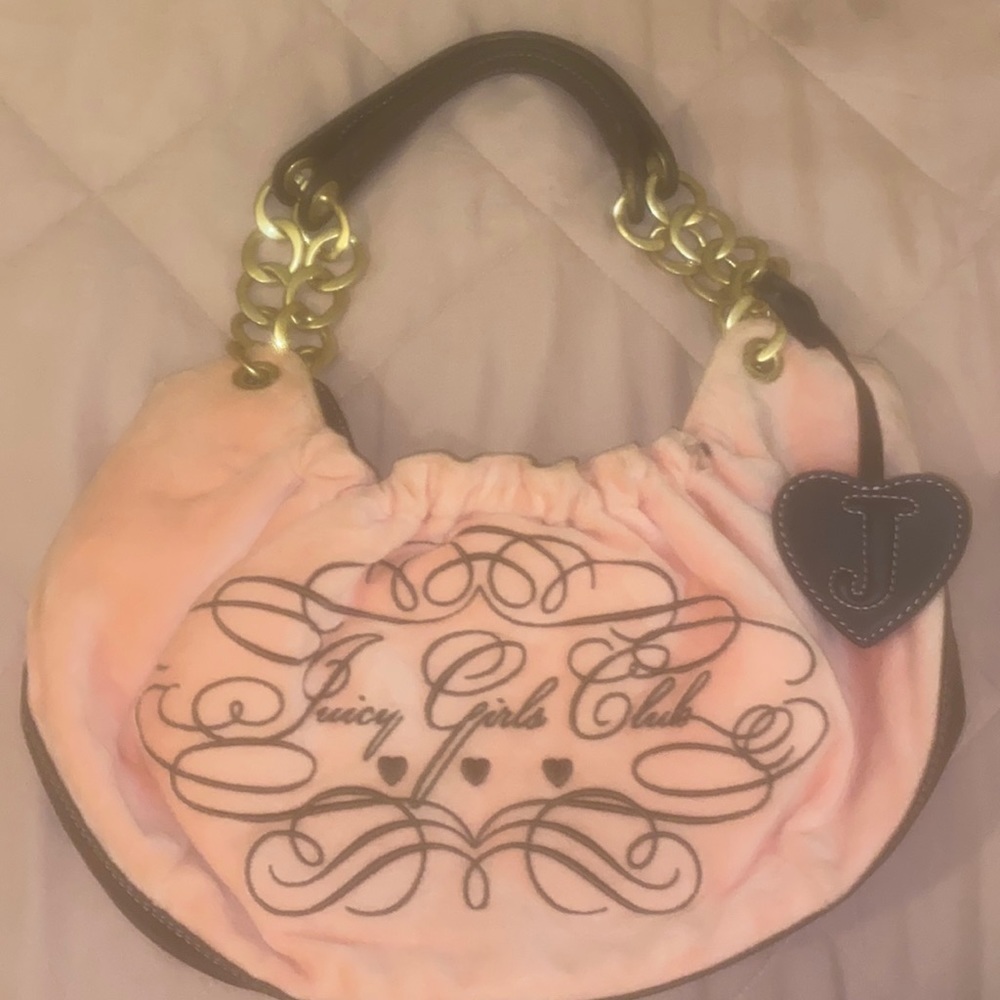 authentic Juicy Girls Club - Juicy Couture pink soft and leather bag .